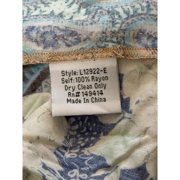 Johnny Was JADE Miza Patchwork Blouse Peasant Boho Top Long Sleeve Tassel Size S - Picture 8 of 8